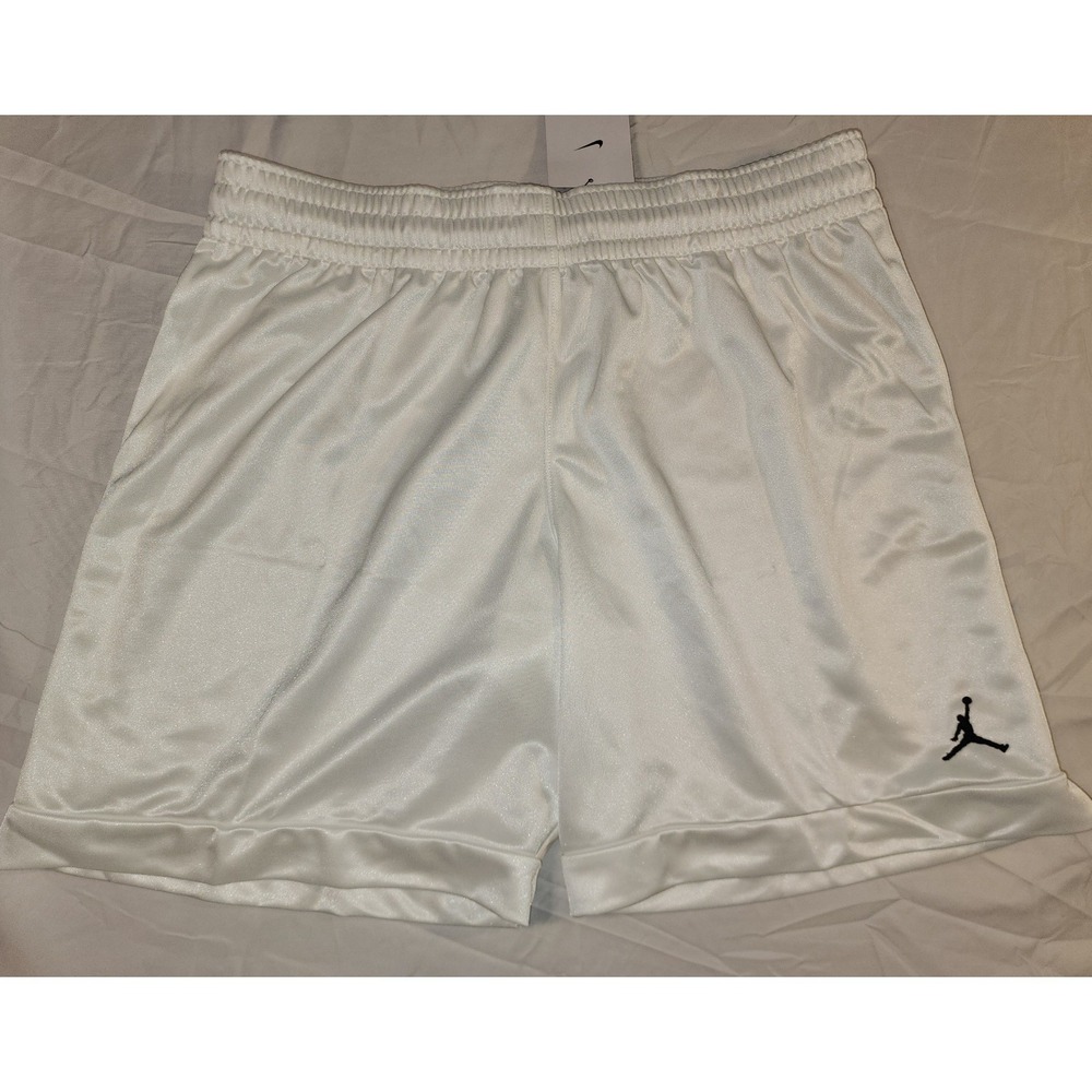 Jordan Athletic Shorts Womens Large White Excellent Jumpman Basketball Gym